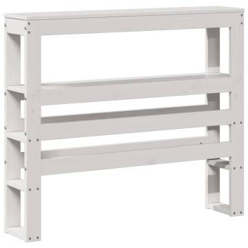 Bed Frame with Headboard - White Small Single 75x190 cm