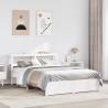  Bed Frame with Headboard without Mattress White 120x200 cm Colour white Size 120 x 200 cm 