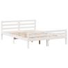 White Bed Frame with Headboard 140x200 cm | Hipomarket