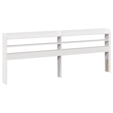 White Bed Frame with Headboard - 200x200 cm | Hipo Market