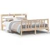 Wooden Bed Frame with Headboard 140x190 cm - HipoMarket