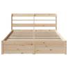 Wooden Bed Frame with Headboard 140x190 cm - HipoMarket