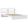 White Bed Frame with Headboard 120x200 cm - HipoMarket