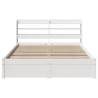 White Bed Frame with Headboard 120x200 cm - HipoMarket