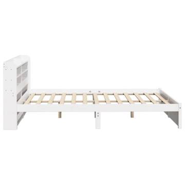 White Bed Frame with Headboard 120x200 cm - HipoMarket