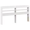 Elegant White Bed Frame with Headboard - 140x200 cm