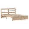 Wooden Bed Frame with Headboard 160x200 cm - HipoMarket