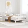  Bed Frame with Headboard without Mattress White 100x200 cm Colour white Size 100 x 200 cm 