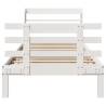 White Bed Frame with Headboard - 100x200 cm | HipoMarket UK