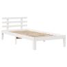 White Bed Frame with Headboard - 100x200 cm | HipoMarket UK