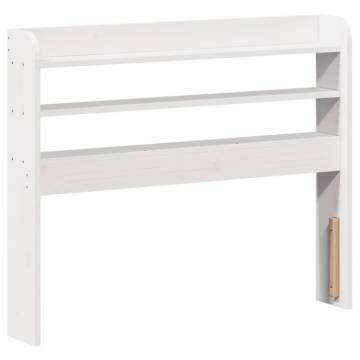 White Bed Frame with Headboard - 100x200 cm | HipoMarket UK