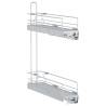 Pull-Out Wire Basket 2-Tier Silver - 47x12x56 cm | HipoMarket