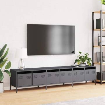 Stylish TV Cabinet Anthracite | Cold-Rolled Steel Storage Solution