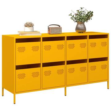 Stylish Mustard Yellow Sideboard - 135x39x73.5 cm