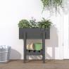 Garden Planter Grey 62x30x69 cm - Solid Pine Wood