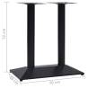 Bistro Table Leg Black - Industrial Cast Iron 70x40x72 cm