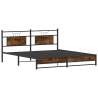 Metal Bed Frame Smoked Oak - 180x200 cm Super King | Hipomarket