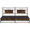 Metal Bed Frame Smoked Oak - 180x200 cm Super King | Hipomarket