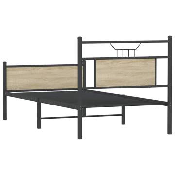 Sonoma Oak Bed Frame 90x190 cm - Stylish & Durable