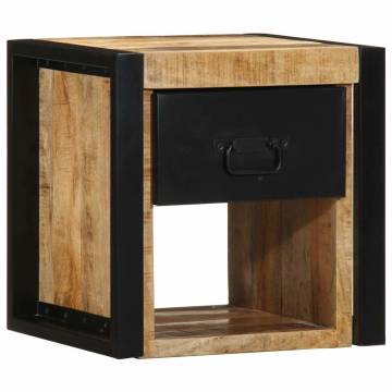 Bedside Cabinet 40x35x40 cm - Solid Mango Wood | Hipo Market