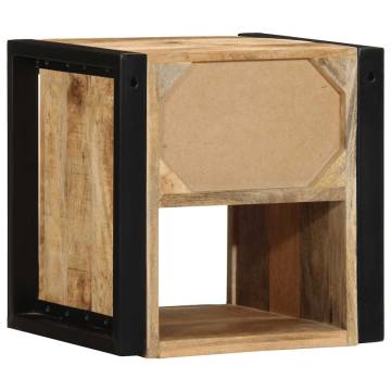 Bedside Cabinet 40x35x40 cm - Solid Mango Wood | Hipo Market