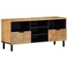 Stylish Brown TV Cabinet - 100x33x46 cm Solid Mango Wood