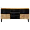 Stylish Brown TV Cabinet - 100x33x46 cm Solid Mango Wood