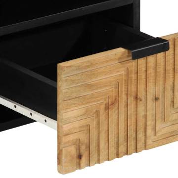 Stylish Brown TV Cabinet - 100x33x46 cm Solid Mango Wood