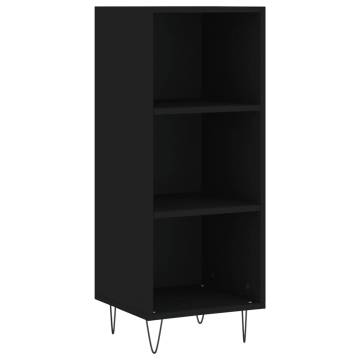 Stylish Highboard Black 34.5x34x180 cm - Hipomarket