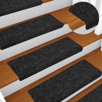 Self-Adhesive Stair Mats - 20 Pcs Black | HipoMarket UK