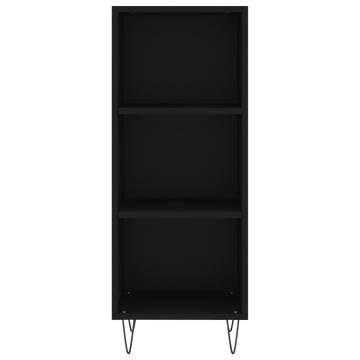 Stylish Highboard Black 34.5x34x180 cm - Hipomarket