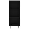 Stylish Highboard Black 34.5x34x180 cm - Hipomarket