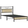 Sonoma Oak Bed Frame 100x200 cm - Stable & Stylish Design