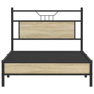 Sonoma Oak Bed Frame 100x200 cm - Stable & Stylish Design