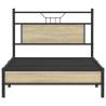 Sonoma Oak Bed Frame 100x200 cm - Stable & Stylish Design