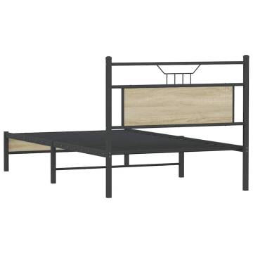 Sonoma Oak Bed Frame 100x200 cm - Stable & Stylish Design