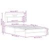 Sonoma Oak Bed Frame 100x200 cm - Stable & Stylish Design