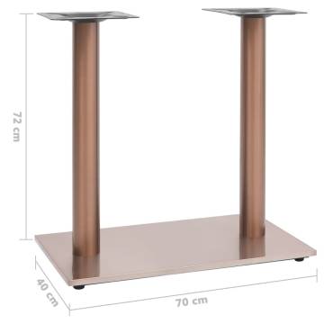 Bistro Table Leg Brass - Stylish Stainless Steel Design 70x40x72cm