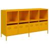 Mustard Yellow Sideboard - 135x39x73.5 cm Cold-Rolled Steel