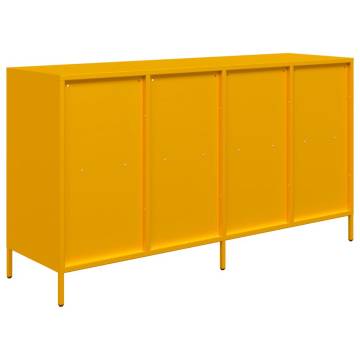 Mustard Yellow Sideboard - 135x39x73.5 cm Cold-Rolled Steel