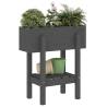 Garden Planter Grey 62x30x69 cm - Solid Pine Wood