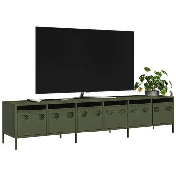 Olive Green TV Cabinet - Stylish Storage Solution | HipoMarket