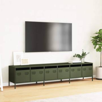 Olive Green TV Cabinet - Stylish Storage Solution | HipoMarket