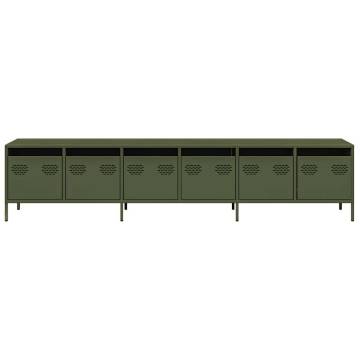 Olive Green TV Cabinet - Stylish Storage Solution | HipoMarket