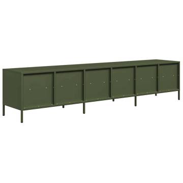 Olive Green TV Cabinet - Stylish Storage Solution | HipoMarket