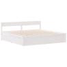 Solid Pine Bed Frame without Mattress - White 120x200 cm