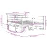 Solid Pine Bed Frame without Mattress - White 120x200 cm