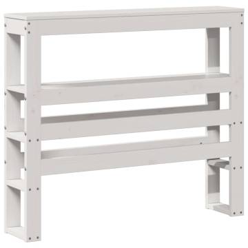 White 90x190 cm Single Bed Frame with Headboard - Hipo Market