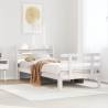  Bed Frame with Headboard without Mattress White 75x190 cm Small Single Colour white Size 75 x 190 cm 