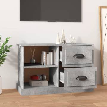 Stylish Concrete Grey TV Cabinet - 73x35.5 cm | HipoMarket